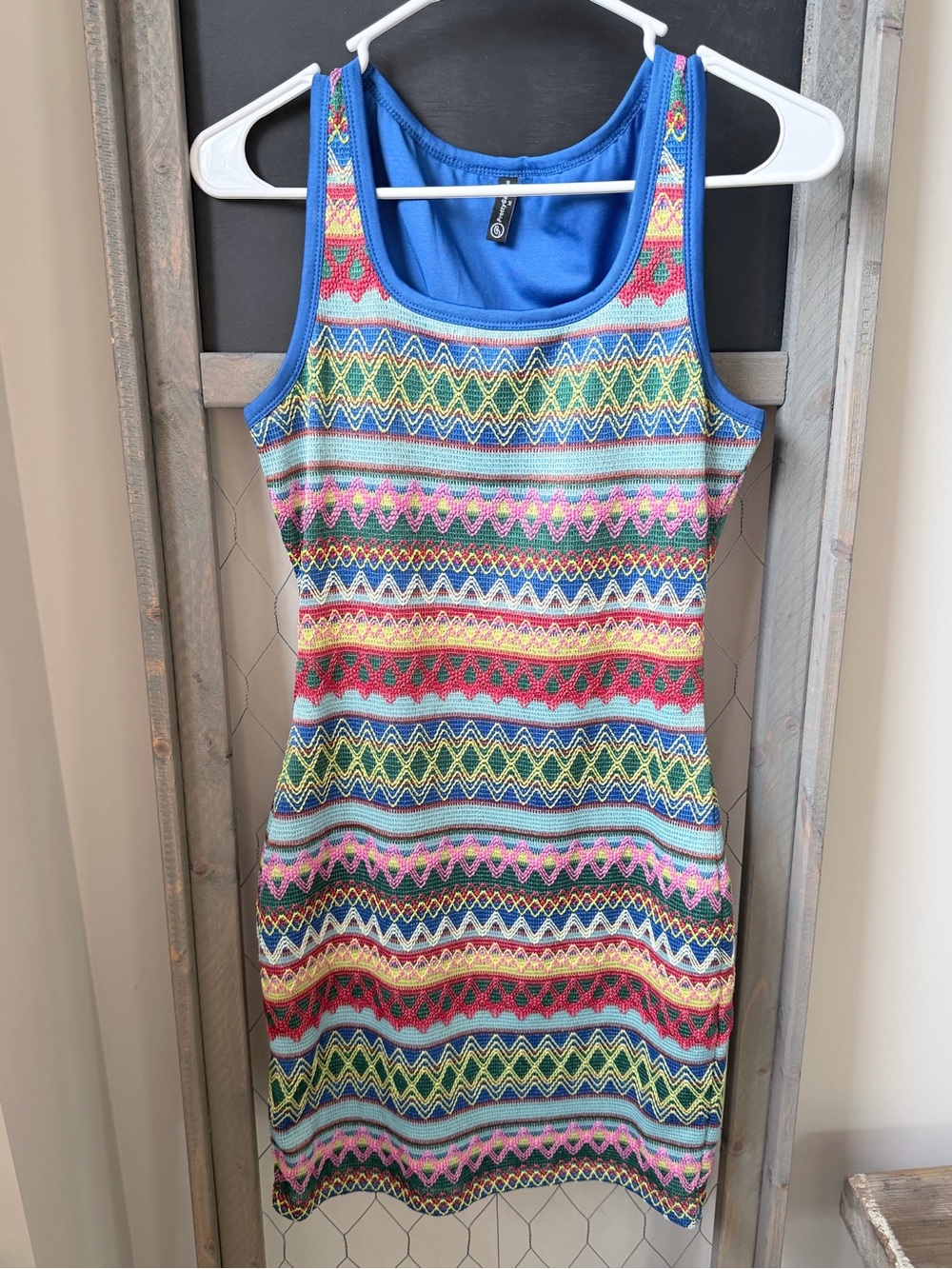 Sleeveless Multicolor Striped Bodycon Dress